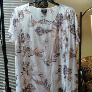 Liz Claiborne Size 2X print top